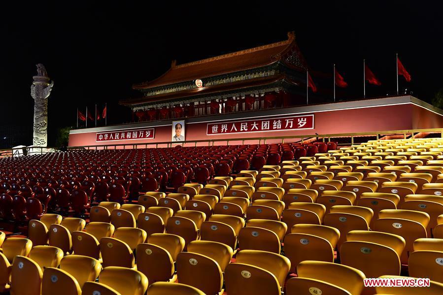 (PRC70Years)CHINA-BEIJING-NATIONAL DAY-CELEBRATIONS-PREPARATION (CN)