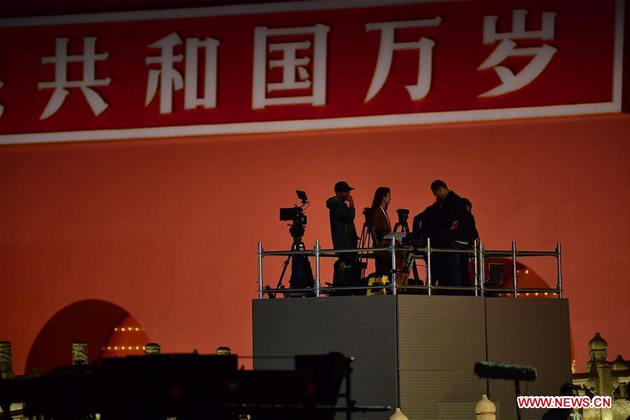 (PRC70Years)CHINA-BEIJING-NATIONAL DAY-CELEBRATIONS-PREPARATION (CN)