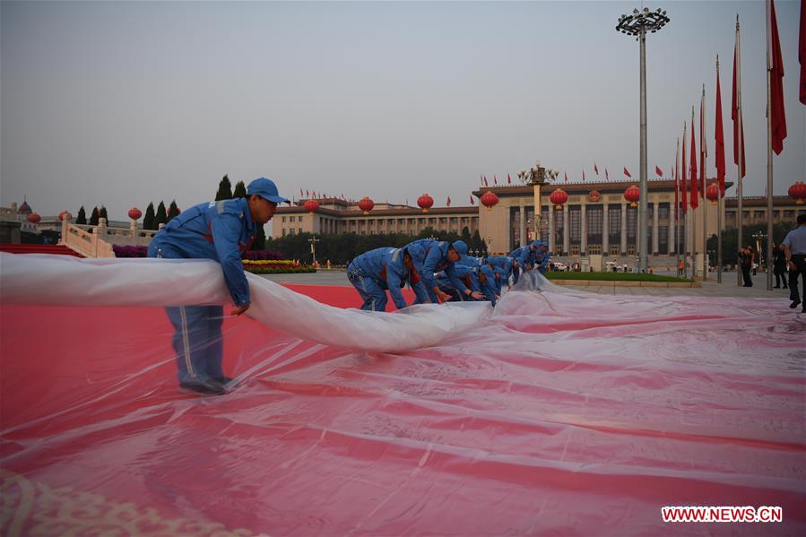 (PRC70Years)CHINA-BEIJING-NATIONAL DAY-CELEBRATIONS-PREPARATION (CN)