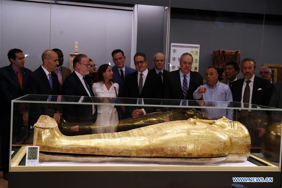 EGYPT-CAIRO-LOOTED COFFIN-RETURN