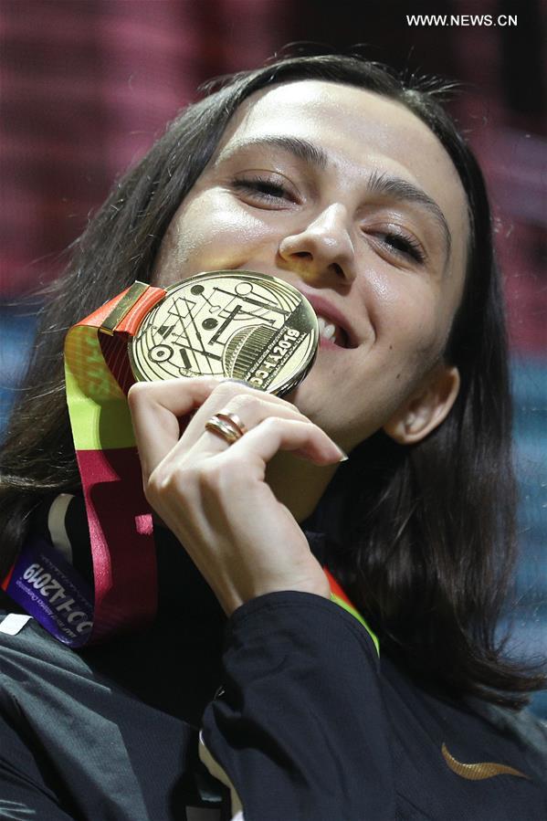 (SP)QATAR-DOHA-IAAF WORLD ATHLETICS CHAMPIONSHIPS-WOMEN'S HIGH JUMP-AWARDING CEREMONY