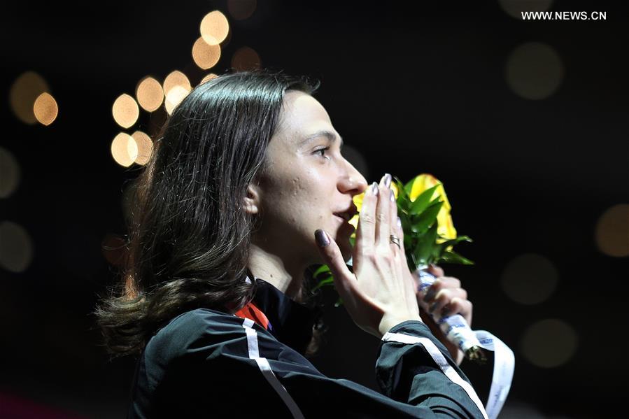 (SP)QATAR-DOHA-IAAF WORLD ATHLETICS CHAMPIONSHIPS-WOMEN'S HIGH JUMP-AWARDING CEREMONY