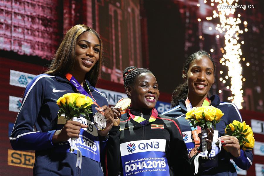 (SP)QATAR-DOHA-IAAF WORLD ATHLETICS CHAMPIONSHIPS-WOMEN'S 800M-AWARDING CEREMONY