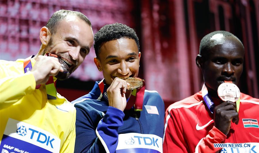 (SP)QATAR-DOHA-IAAF WORLD ATHLETICS CHAMPIONSHIPS-MEN'S 800M MEDAL CEREMONY 