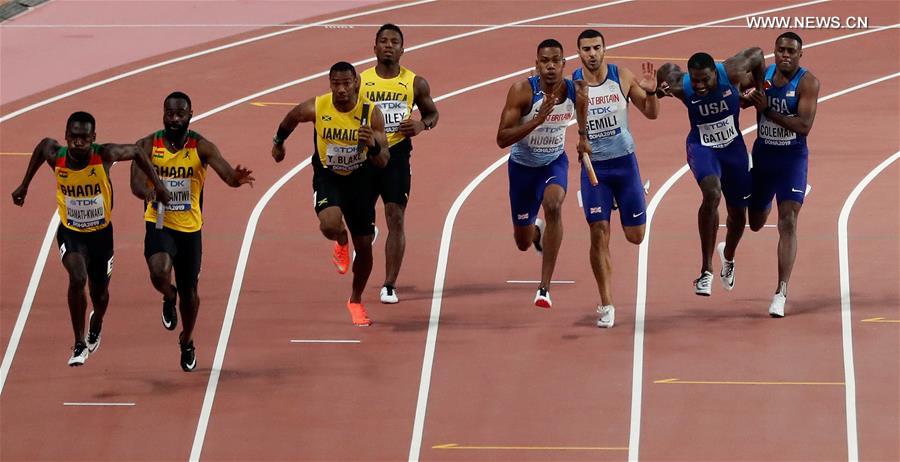 (SP)QATAR-DOHA-ATHLETICS-IAAF ATHLETICS WORLD CHAMPIONSHIPS-MEN'S 4X100M RELAY