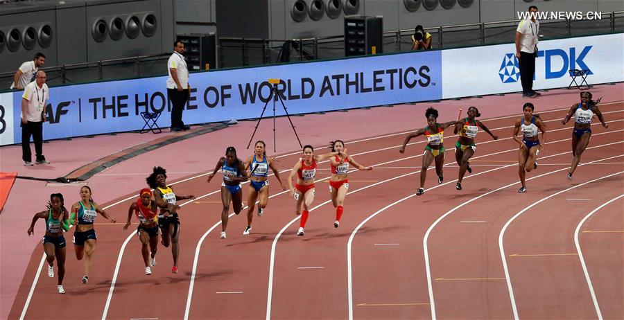 (SP)QATAR-DOHA-IAAF ATHLETICS WORLD CHAMPIONSHIPS-WOMEN'S 4X100M RELAY