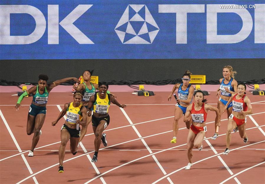 (SP)QATAR-DOHA-IAAF ATHLETICS WORLD CHAMPIONSHIPS-WOMEN'S 4X100M RELAY