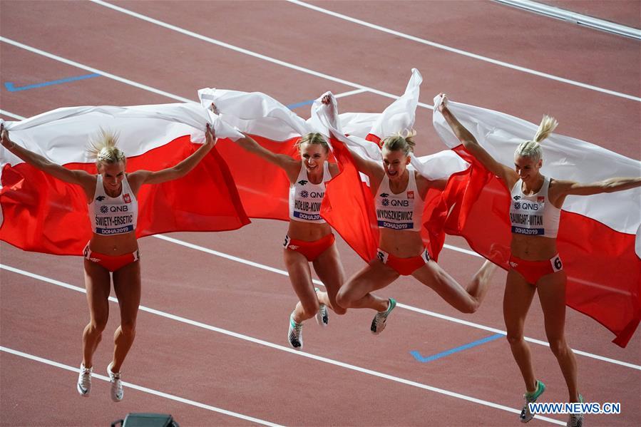 (SP)QATAR-DOHA-ATHLETICS-IAAF WORLD CHAMPIONSHIPS-WOMEN'S 4X400M RELAY