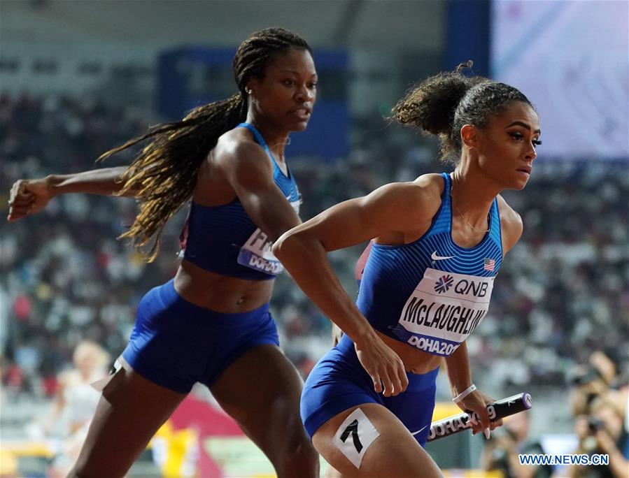 (SP)QATAR-DOHA-ATHLETICS-IAAF WORLD CHAMPIONSHIPS-WOMEN'S 4X400M RELAY