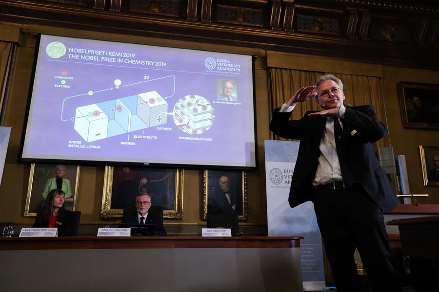 3 Scientists Share 2019 Nobel Prize In Chemistry - Xinhua | English.news.cn