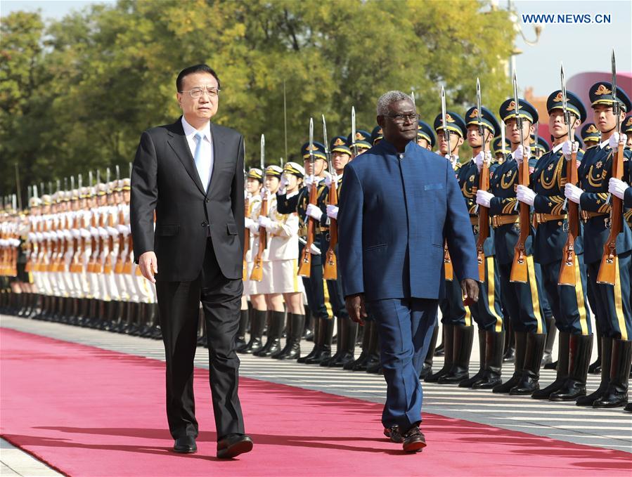 CHINA-BEIJING-LI KEQIANG-SOLOMON ISLANDS-PM-TALKS (CN)