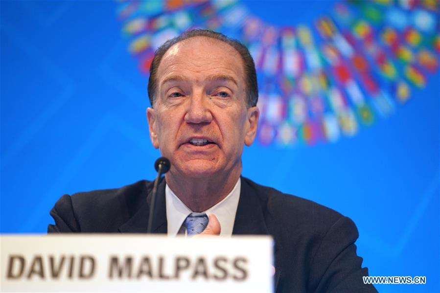 U.S.-WASHINGTON-DAVID MALPASS-WORLD BANK-PRESS CONFERENCE