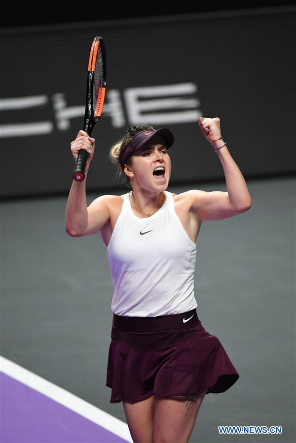 Svitolina outlasts Pliskova in Shenzhen WTA Finals group stage Xinhua