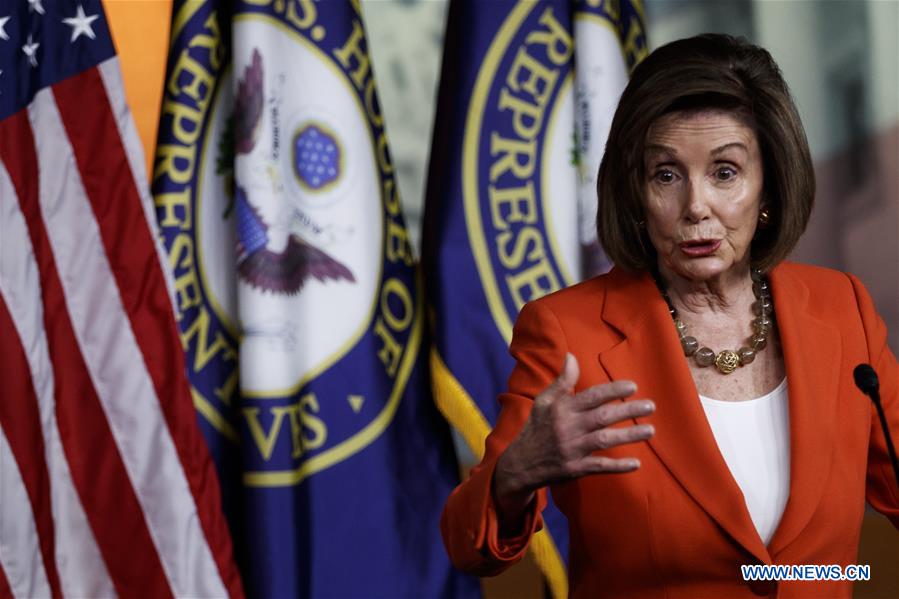 U.S.-WASHINGTON D.C.-HOUSE OF REPRESENTATIVES-PELOSI-PRESS CONFERENCE-IMPEACHMENT-VOTE