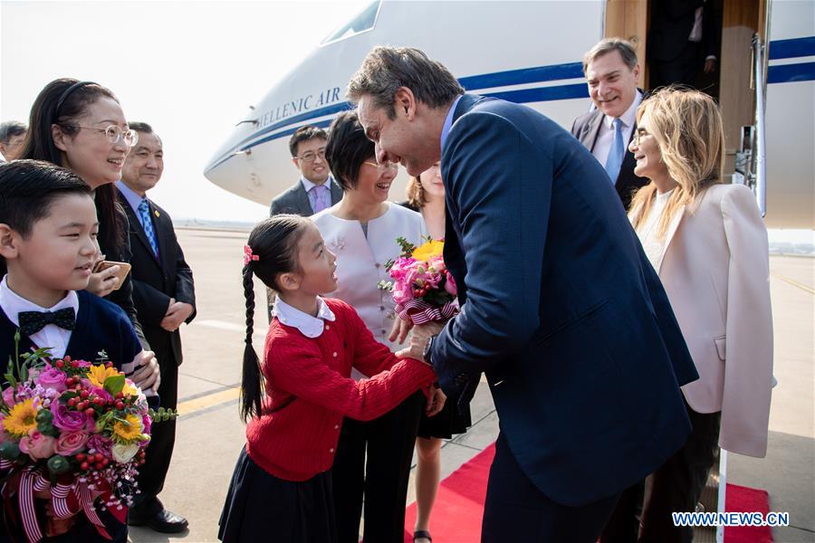 CHINA-SHANGHAI-CIIE-GREEK PM-ARRIVAL (CN)