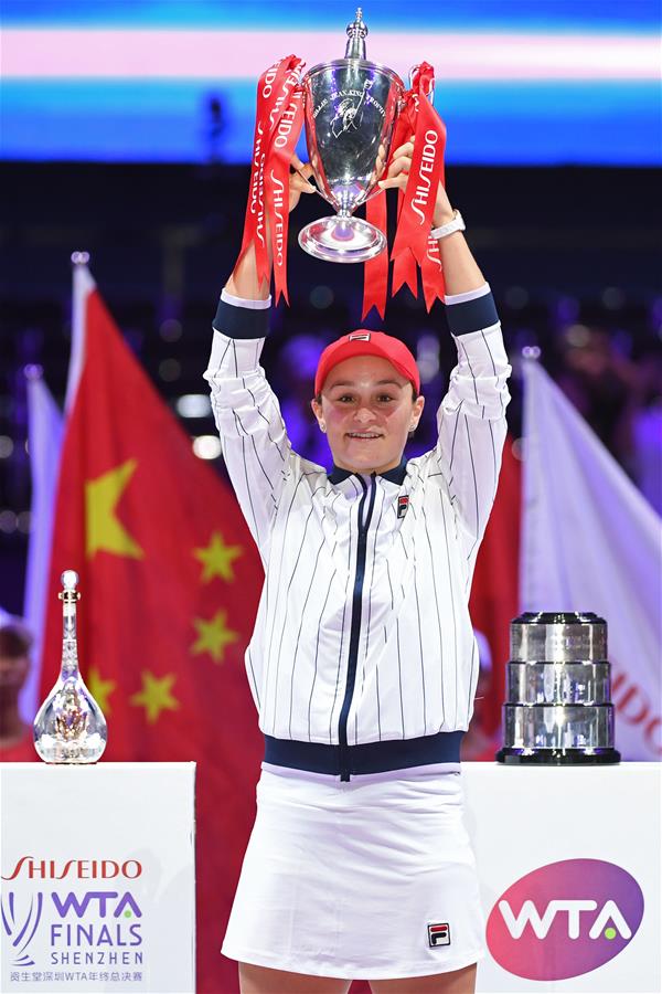 Ash Barty powers to WTA Finals title in Shenzhen Xinhua English.news.cn