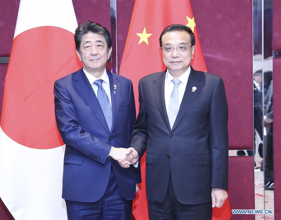 THAILAND-BANGKOK-CHINA-JAPAN-LI KEQIANG-SHINZO ABE-MEETING