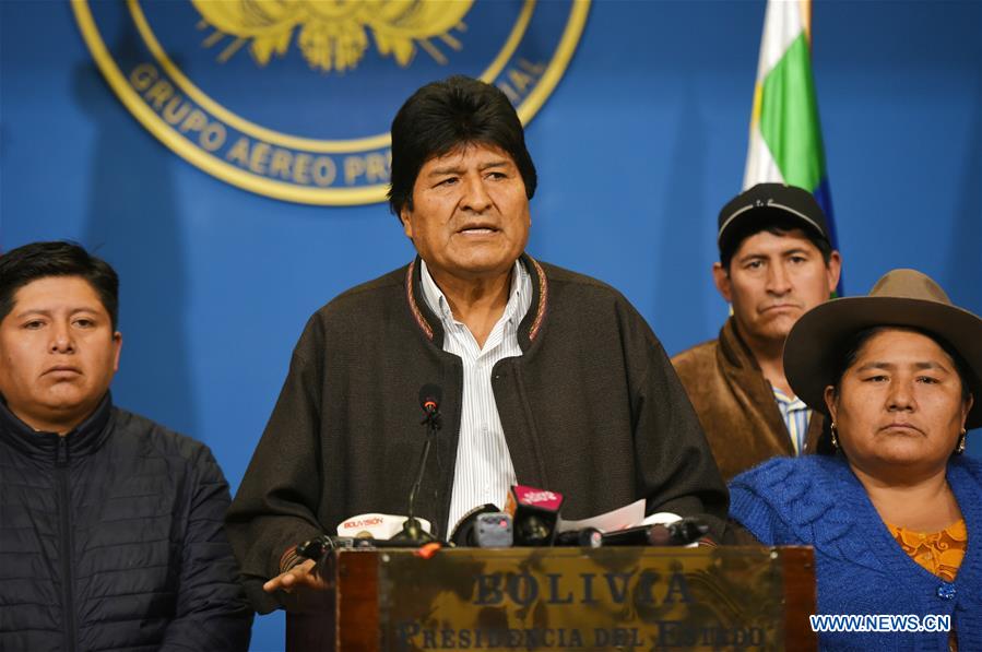 BOLIVIA-LA PAZ-MORALES-RESIGNATION