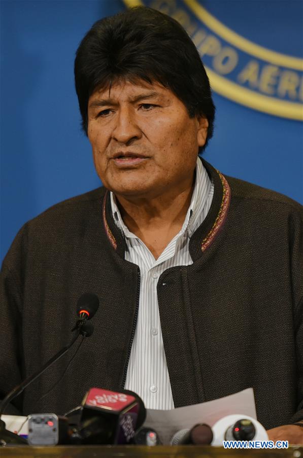 BOLIVIA-LA PAZ-MORALES-RESIGNATION