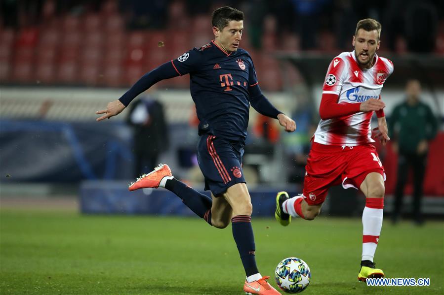 (SP)SERBIA-BELGRADE-FOOTBALL-CRVENA ZVEZDA VS BAYERN