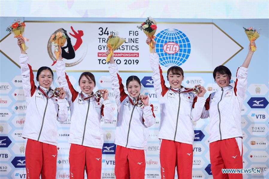 (SP)JAPAN-TOKYO-TRAMPOLINE-WORLD CHAMPIONSHIPS-WOMEN'S TRAMPOLINE TEAM FINAL