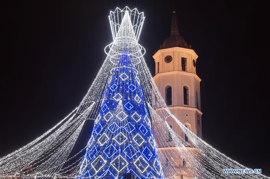 LITHUANIA-VILNIUS-CHRISTMAS TREE-LIGHTING