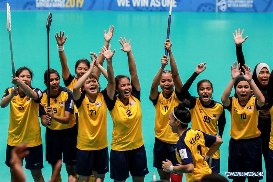 (SP)PHILIPPINES-QUEZON CITY-SEA GAMES-WOMEN'S FLOORBALL-BRONZE MEDAL MATCH