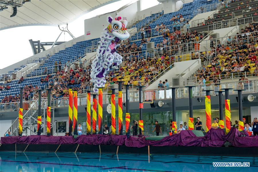 MALAYSIA-KUALA LUMPUR-WATER STILT LION DANCE