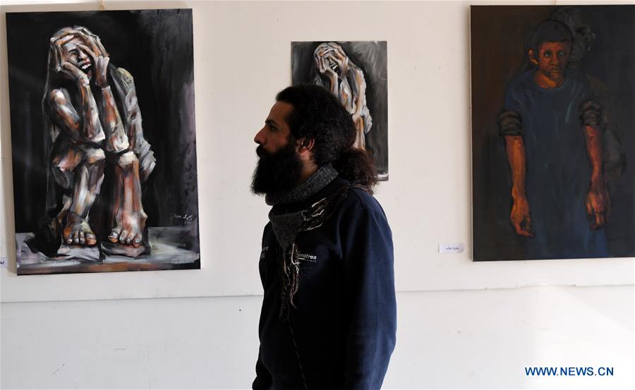 SYRIA-DAMASCUS-PAINTING EXHIBITION-GENDER-BASED VIOLENCE