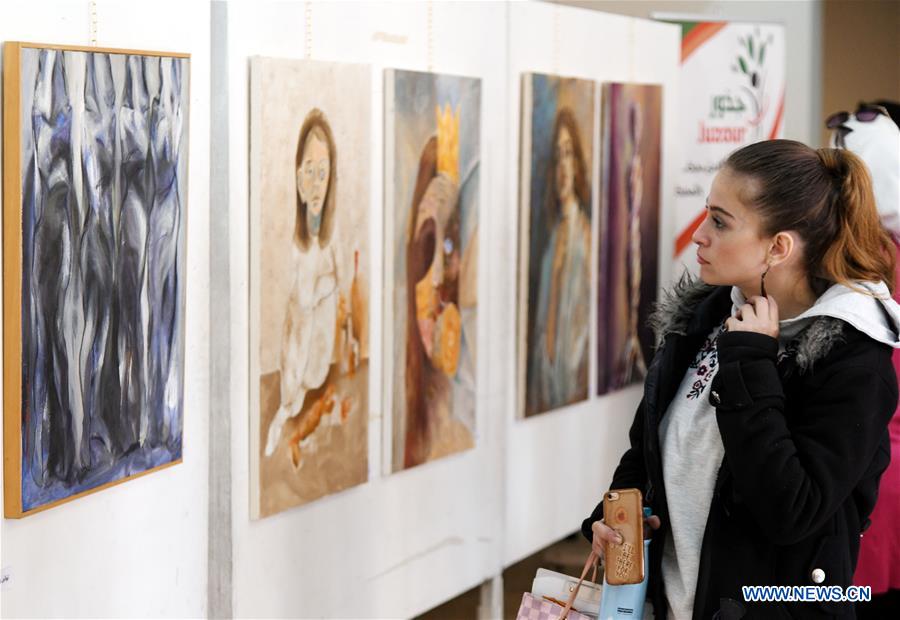 SYRIA-DAMASCUS-PAINTING EXHIBITION-GENDER-BASED VIOLENCE