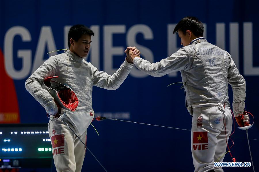 Southeast Asian Games men's team sabre fencing final Vietnam vs