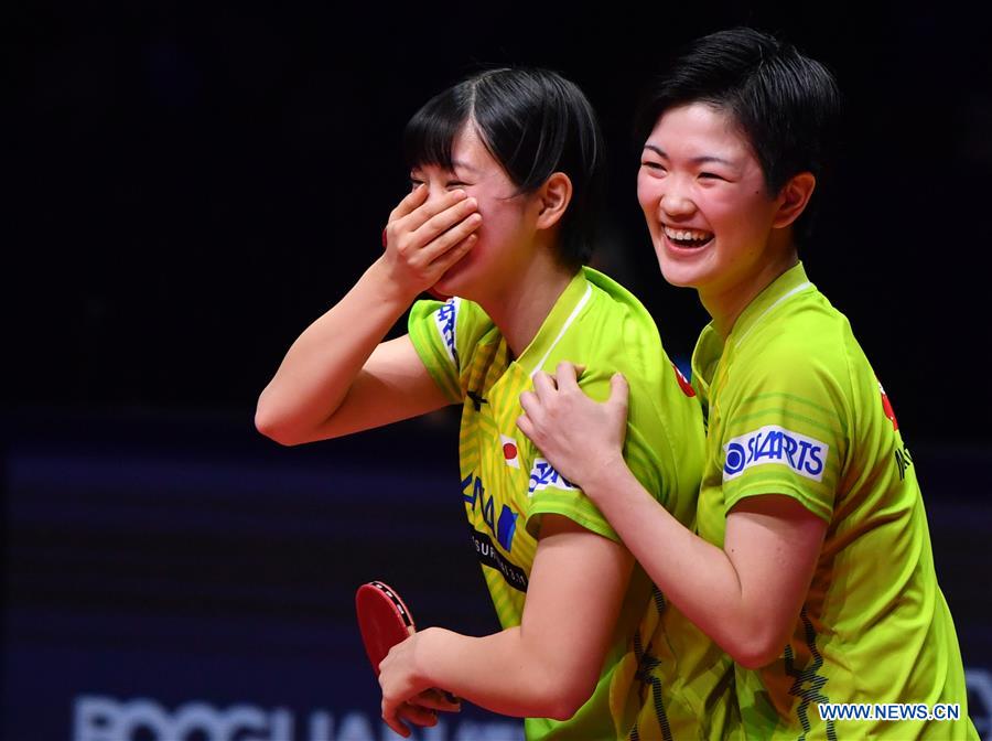 (SP)CHINA-ZHENGZHOU-TABLE TENNIS-ITTF-GRAND FINALS-WOMEN'S DOUBLES (CN)