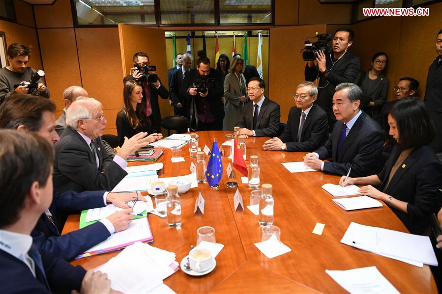 SPAIN-MADRID-CHINA-WANG YI-EU-JOSEP BORRELL-MEETING