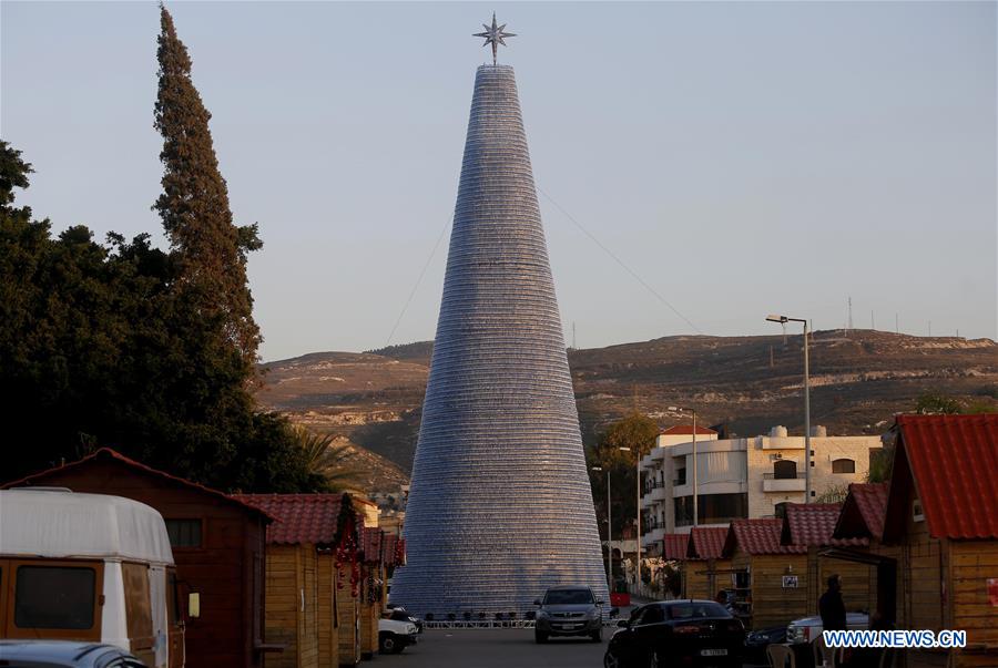 LEBANON-CHEKKA-PLASTIC BOTTLES-GIANT CHRISTMAS TREE