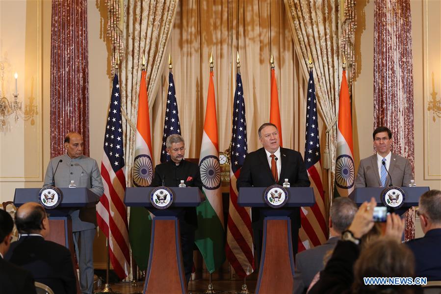 U.S.-WASHINGTON D.C.-INDIA-2+2 MINISTERIAL DIALOGUE