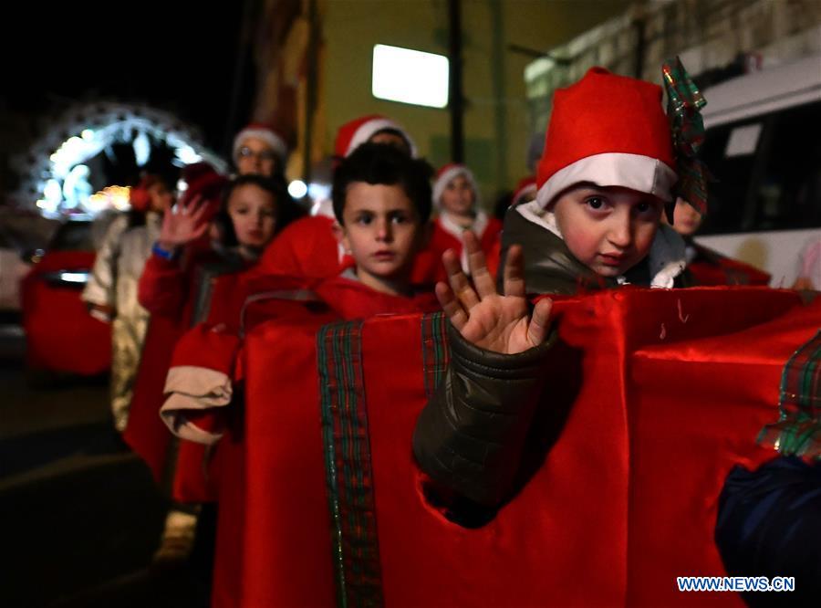 SYRIA-DAMASCUS-CHRISTMAS-CELEBRATION