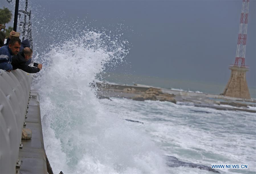 LEBANON-BEIRUT-STORM