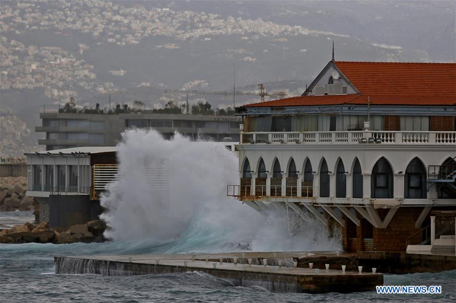 LEBANON-BEIRUT-STORM