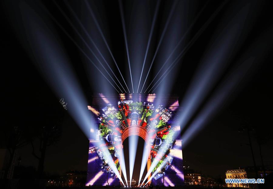 FRANCE-PARIS-ARC DE TRIOMPHE-NEW YEAR-LIGHT PROJECTION SHOW