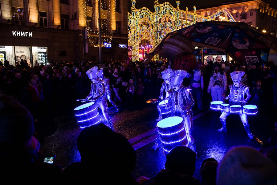 New Year celebrations themed on space exploration held in Moscow - Xinhua  English.news.cn