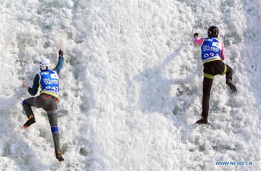 (SP)CHINA-CHANGCHUN-ICE CLIMBING-UIAA WORLD CUP(CN)