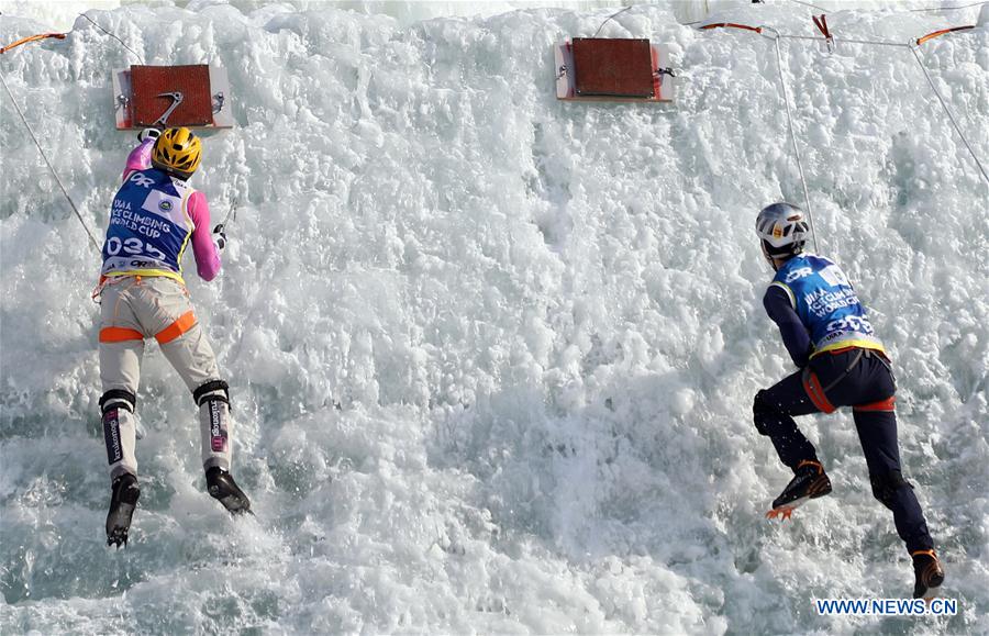 (SP)CHINA-CHANGCHUN-ICE CLIMBING-UIAA WORLD CUP(CN)