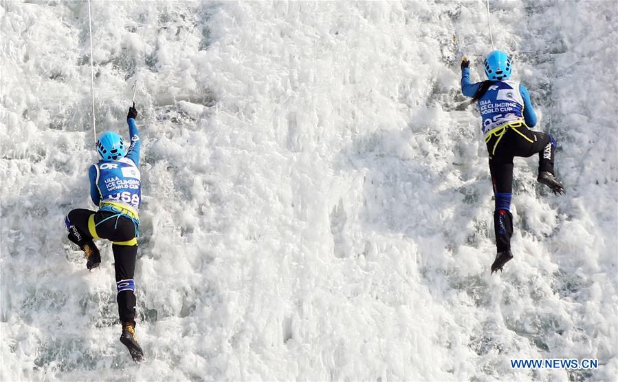 (SP)CHINA-CHANGCHUN-ICE CLIMBING-UIAA WORLD CUP(CN)