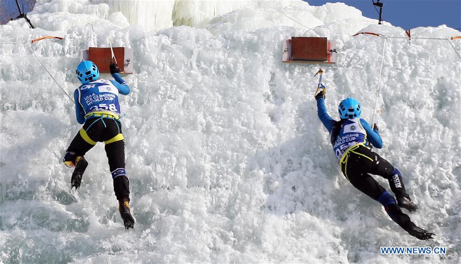 (SP)CHINA-CHANGCHUN-ICE CLIMBING-UIAA WORLD CUP(CN)