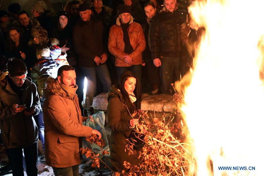  BOSNIA AND HERZEGOVINA-SARAJEVO-ORTHODOX-CHRISTMAS EVE