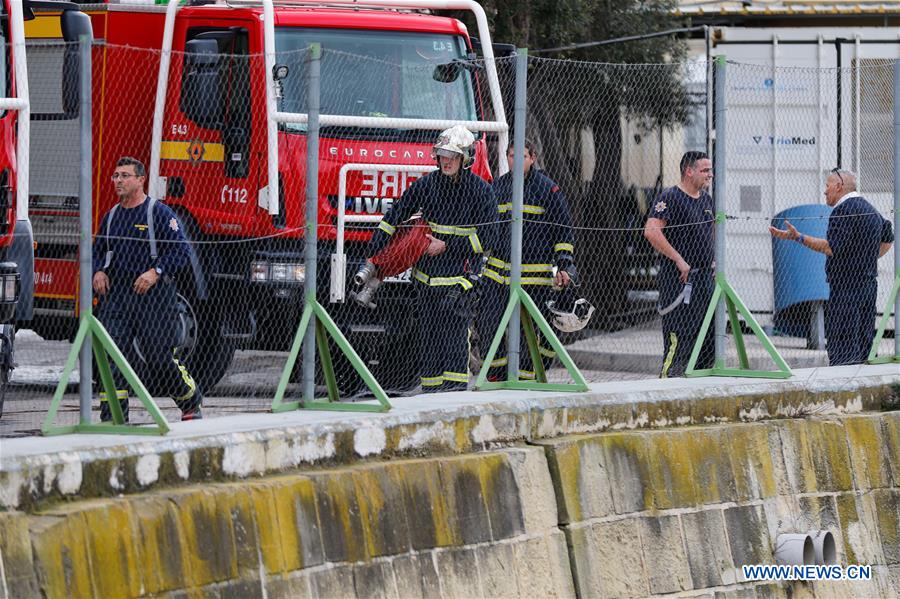 MALTA-MARSA-MIGRANTS-RECEPTION CENTER-FIRE