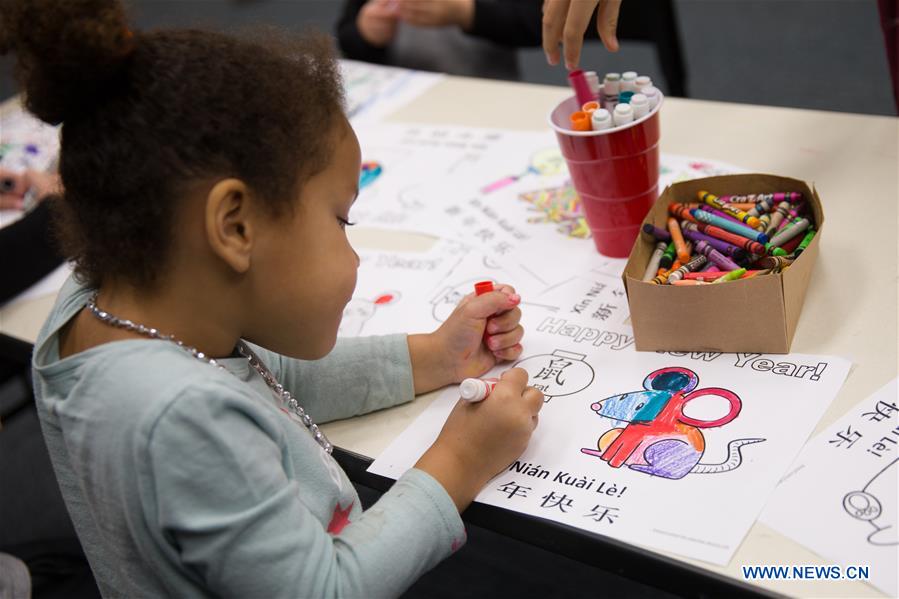 Dallas Public Library holds activity themed Chinese New Year Xinhua