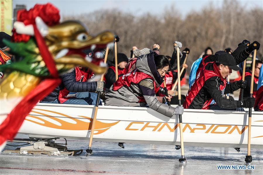 (SP)CHINA-SHENYANG-ICE DRAGON BOAT (CN)