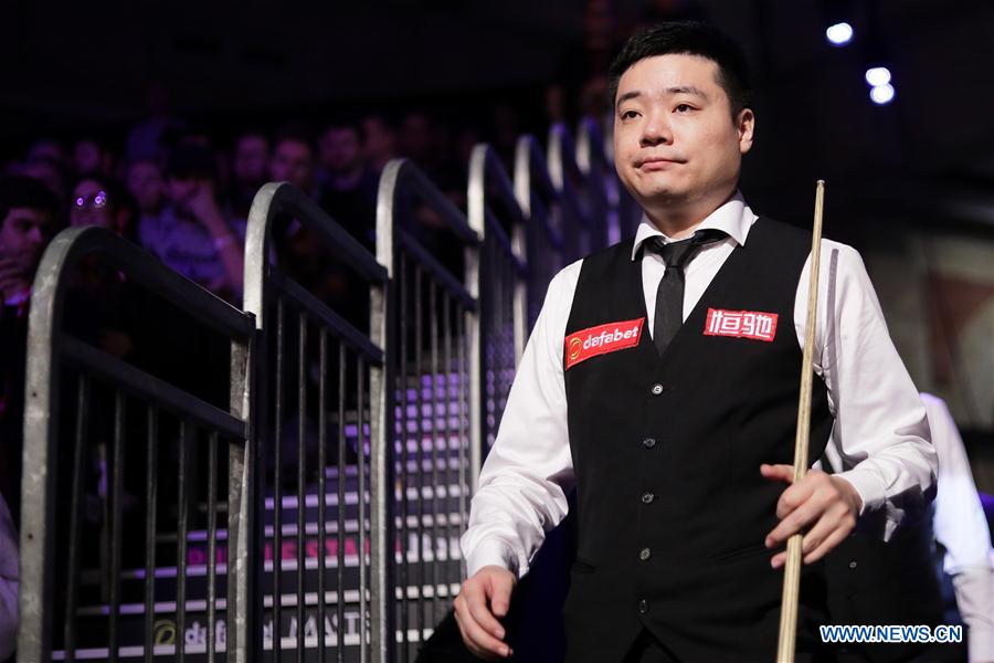 (SP) BRITAIN-LONDON-SNOOKER-MASTERS 2020-DING VS PERRY