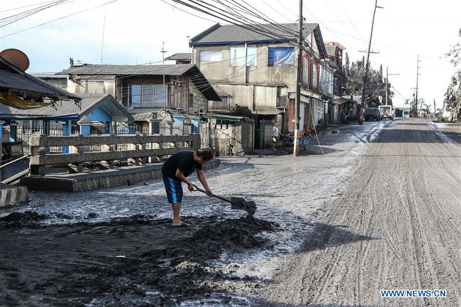 PHILIPPINES-TAAL VOLCANO-ASH AND MUD